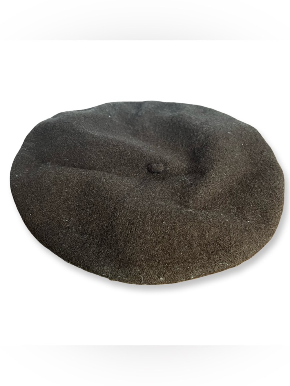 Vtg P.R.T. Ultrabasque Beret Basque De‎ Luxe 100% Wool Brown Czech Republic